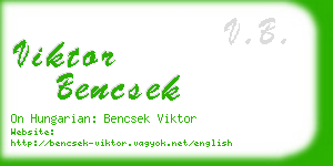 viktor bencsek business card